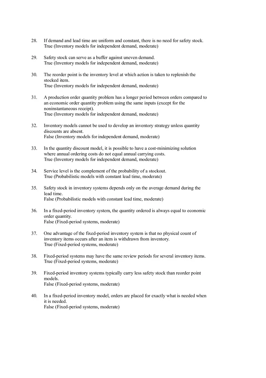 Inventory Management True Or False - Page 4