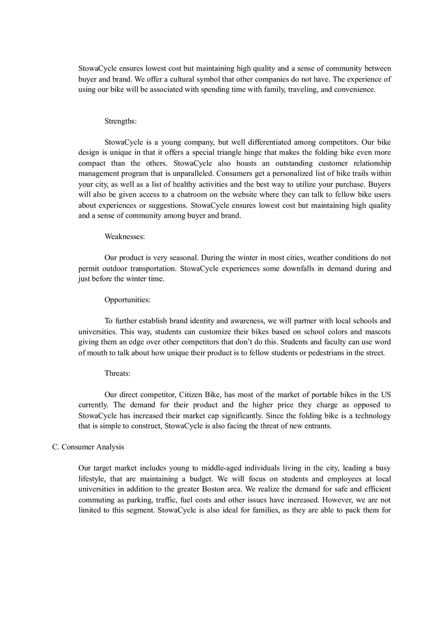 IMC Project Example - StowaCycle Is A Collapsable Folding Bicycle - Page 8