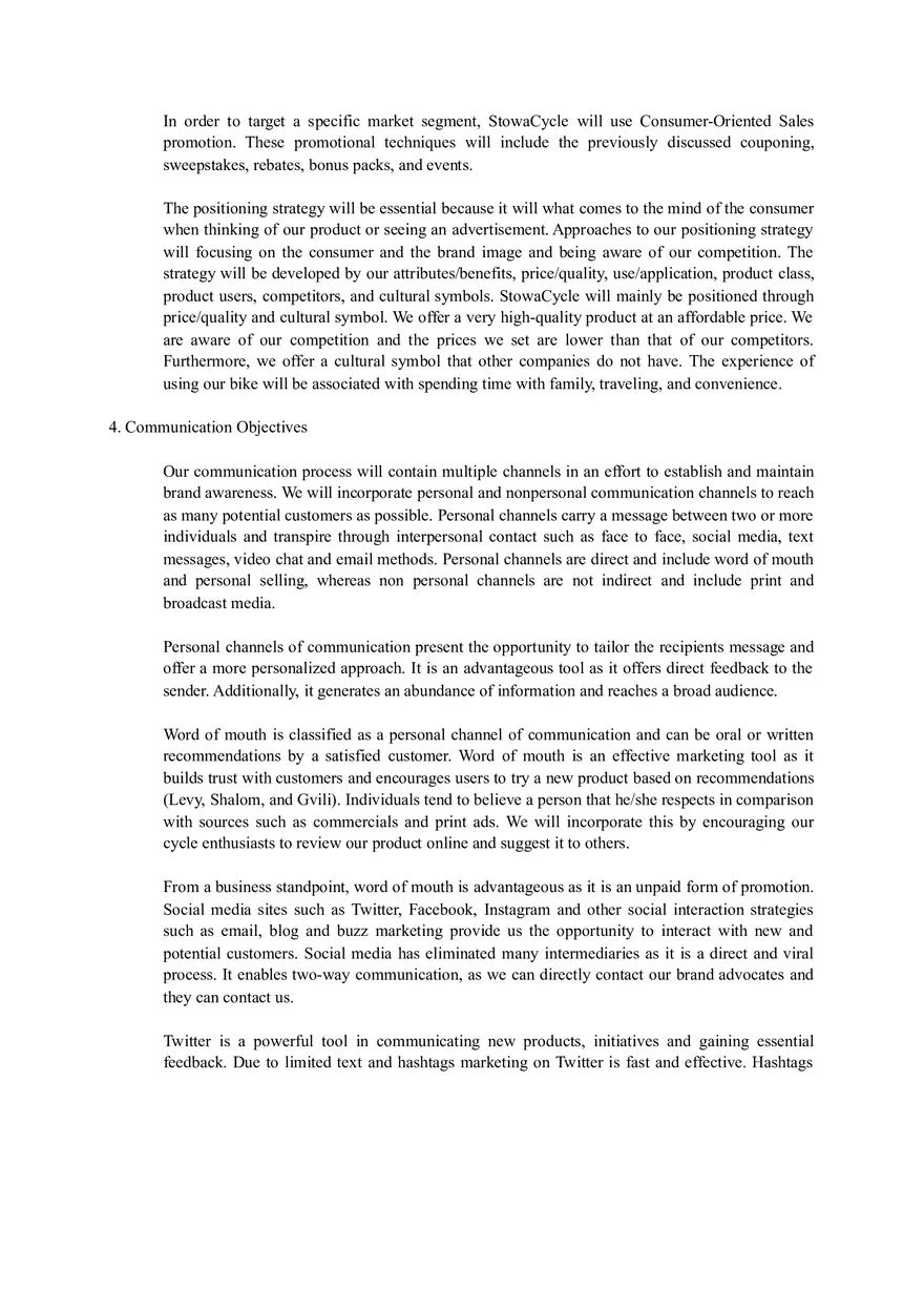 IMC Project Example - StowaCycle Is A Collapsable Folding Bicycle - Page 11