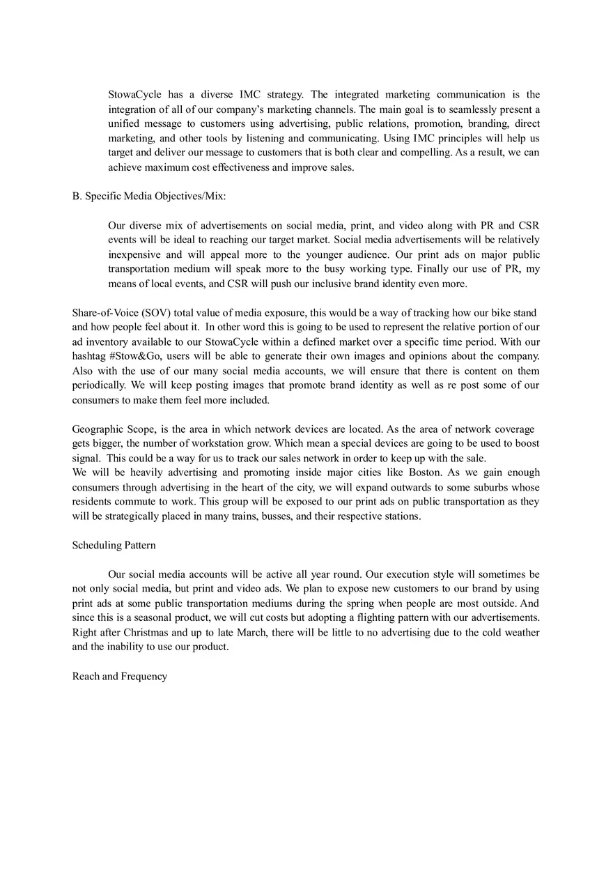 IMC Project Example - StowaCycle Is A Collapsable Folding Bicycle - Page 4