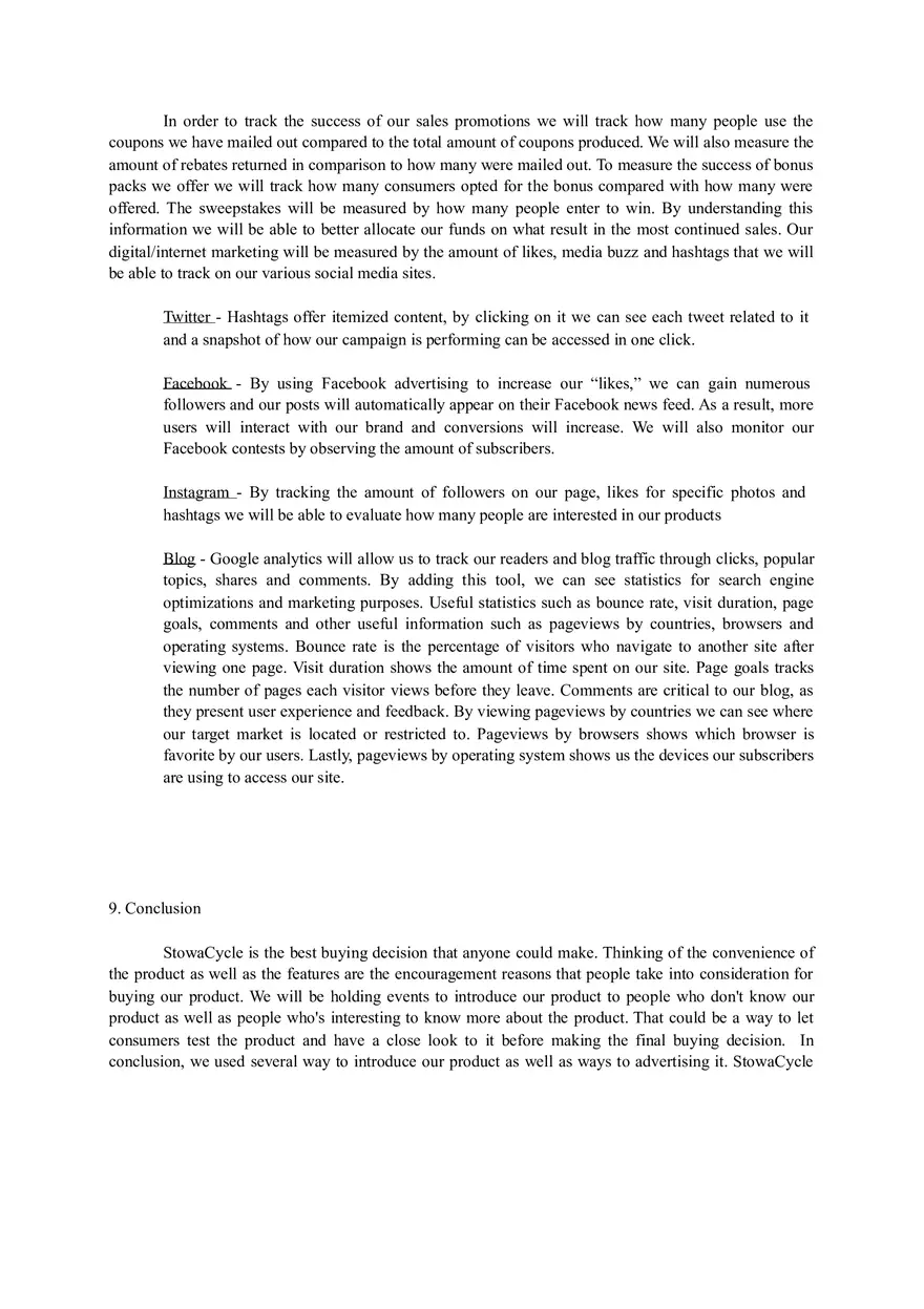 IMC Project Example - StowaCycle Is A Collapsable Folding Bicycle - Page 6