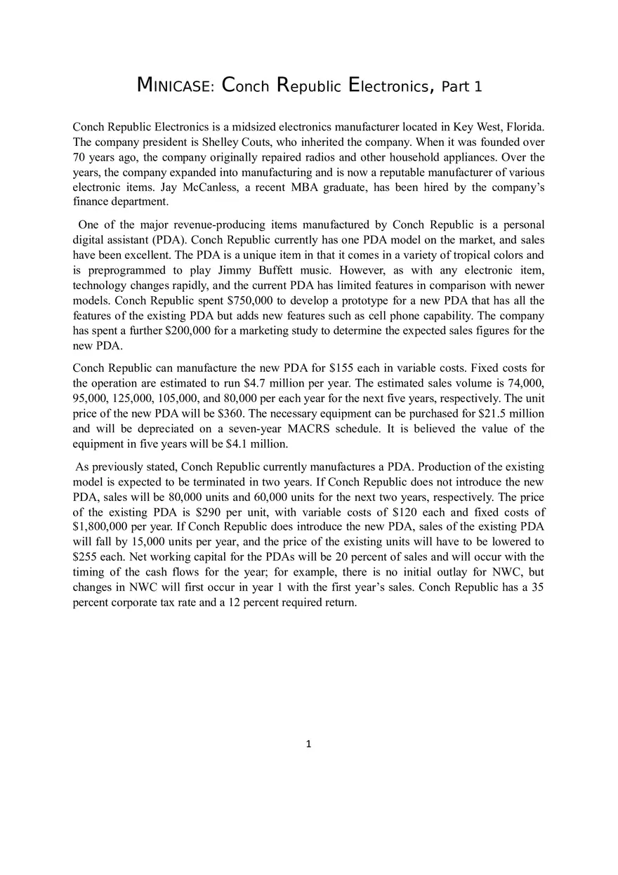 Conch Republic Electronic Case Study - Page 1