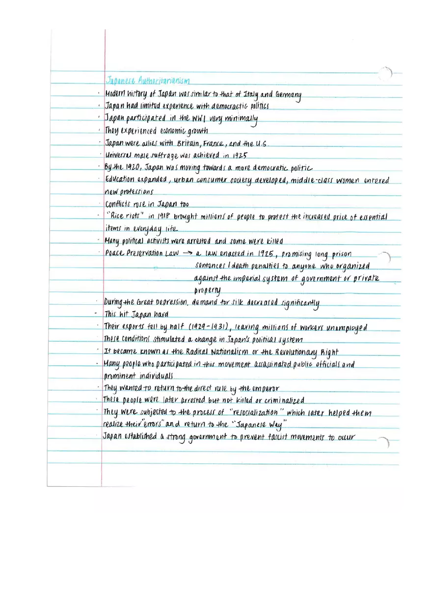 World History Notes - Industry and Empire - Page 7