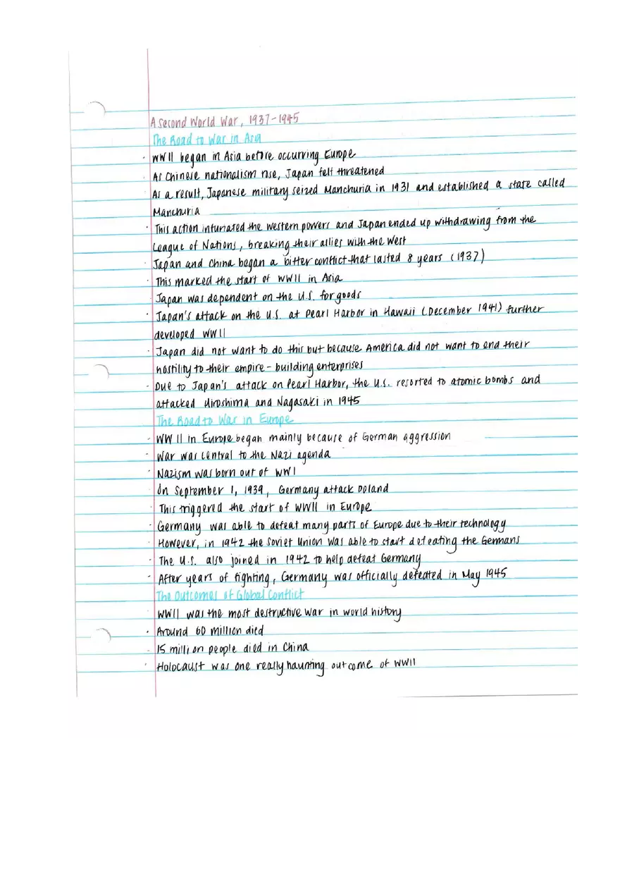 World History Notes - Industry and Empire - Page 8
