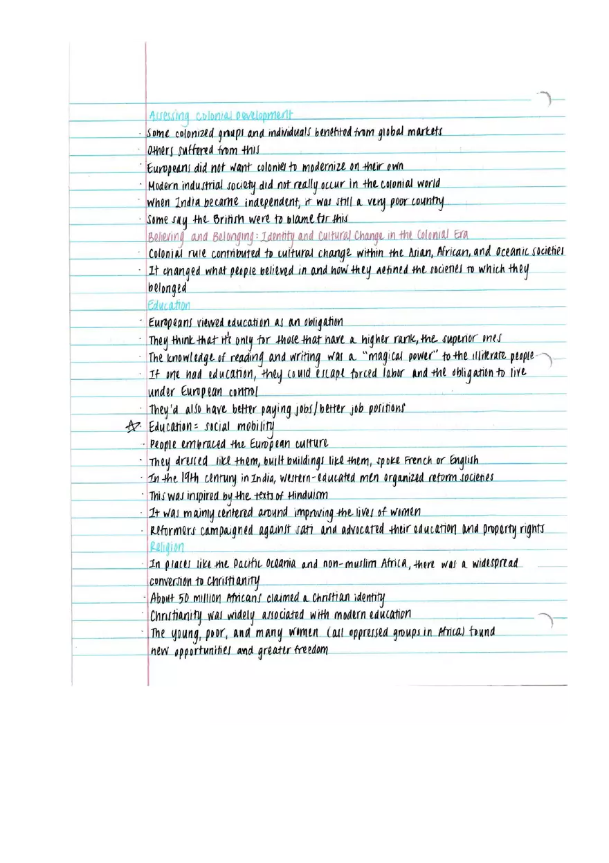 World History Notes - Industry and Empire - Page 11