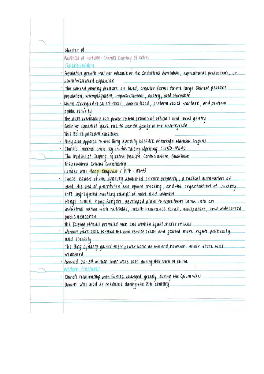 World History Notes - Industry and Empire - Page 13