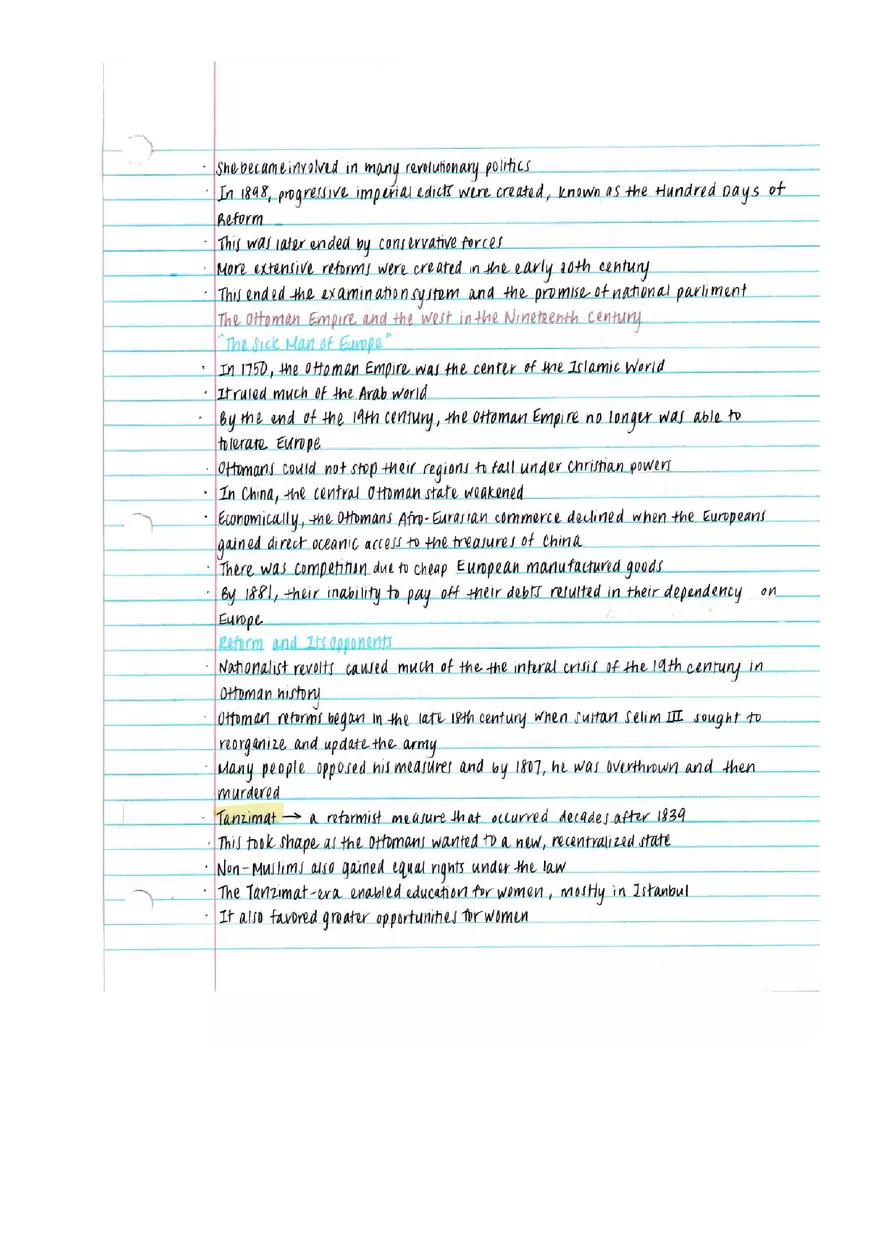 World History Notes - Industry and Empire - Page 15