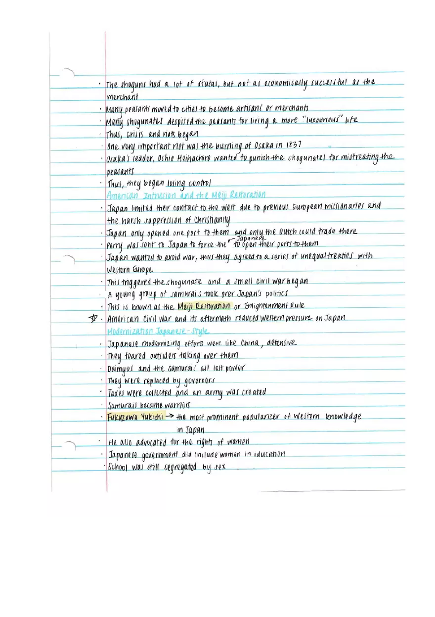 World History Notes - Industry and Empire - Page 17