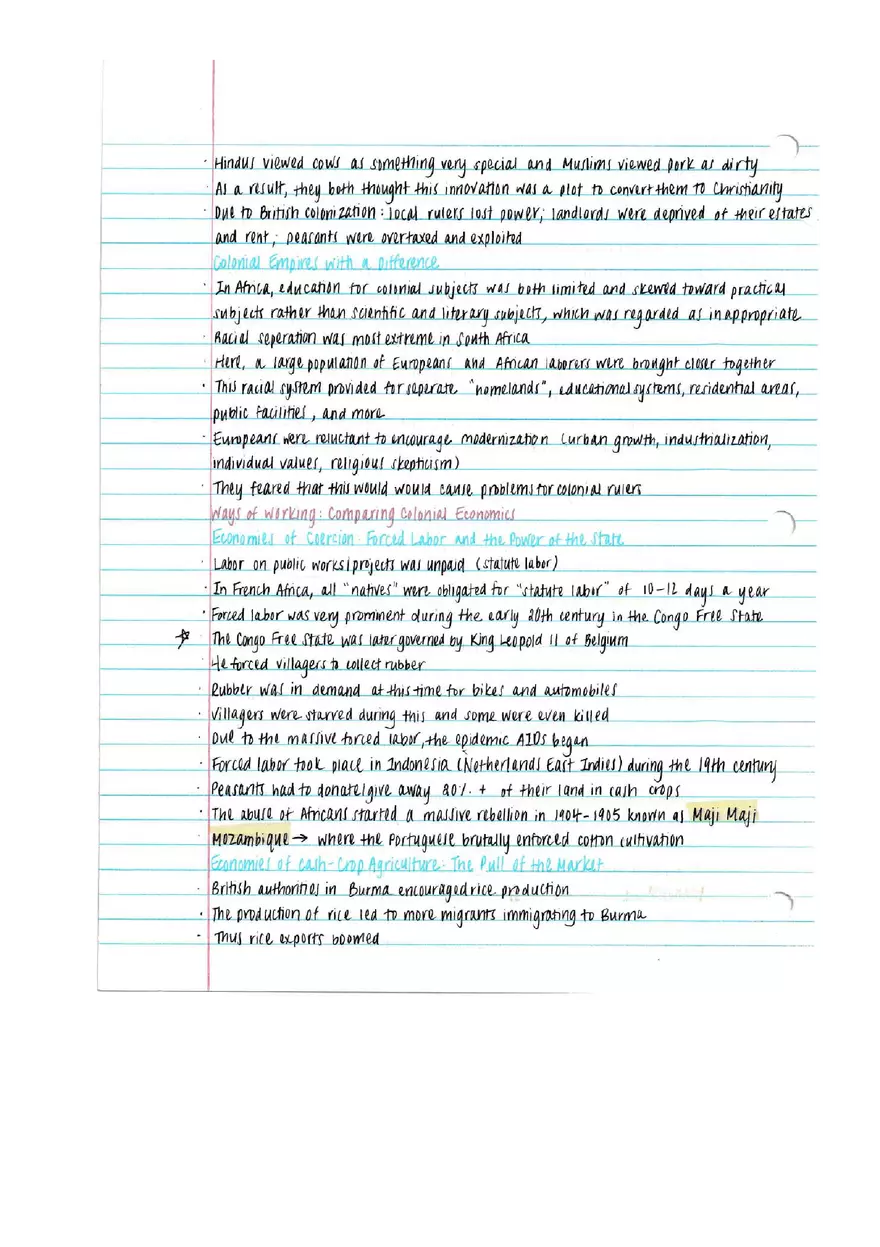 World History Notes - Industry and Empire - Page 2