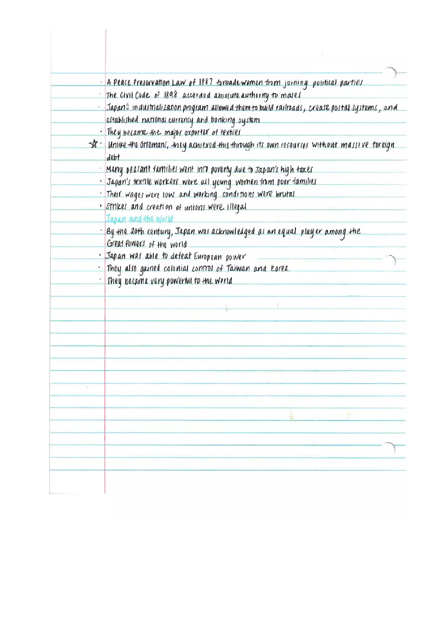 World History Notes - Industry and Empire - Page 3
