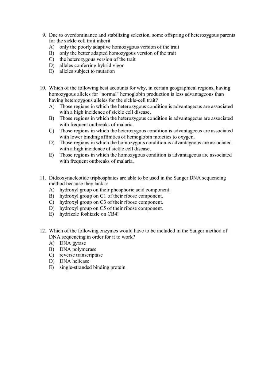 Special Examination Test for MCAT in Biology Pt1 - Page 6