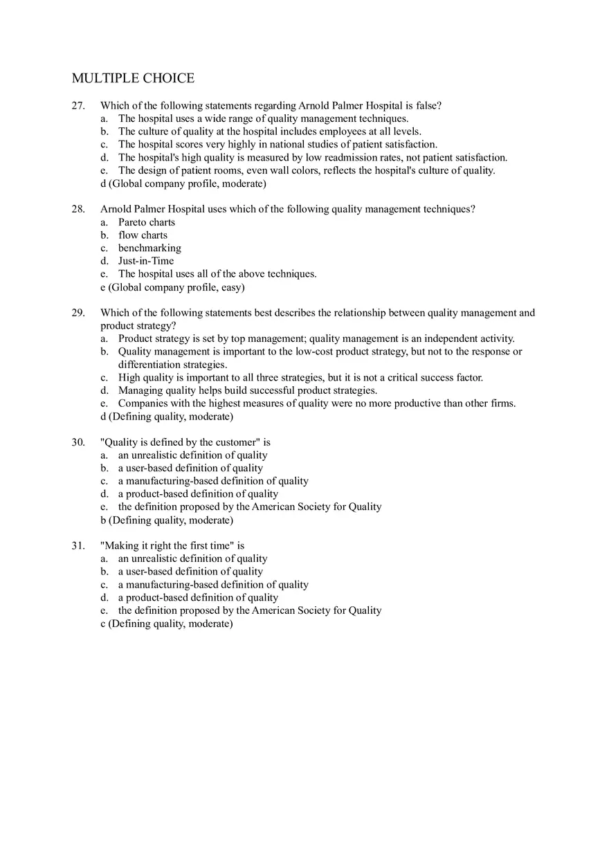 Managing Quality and Short Answers - Page 12