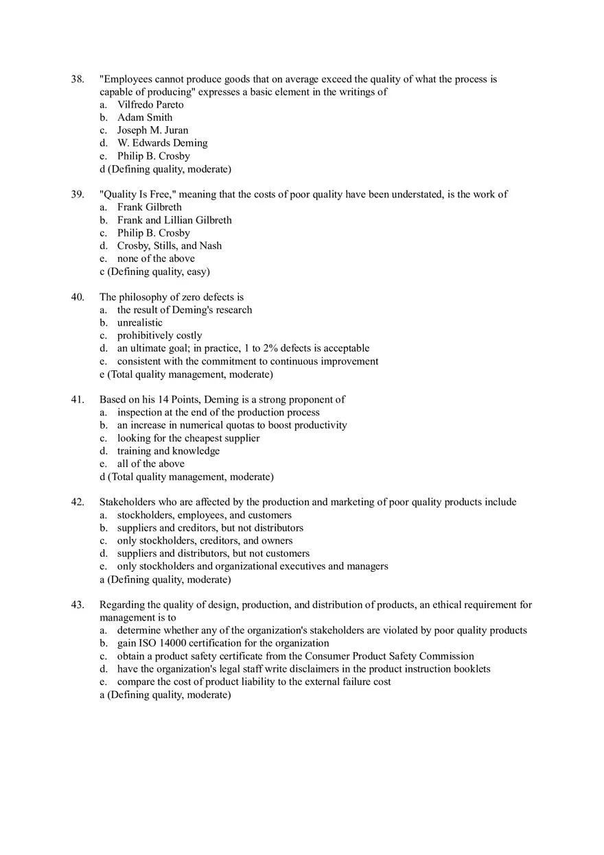 Managing Quality and Short Answers - Page 14