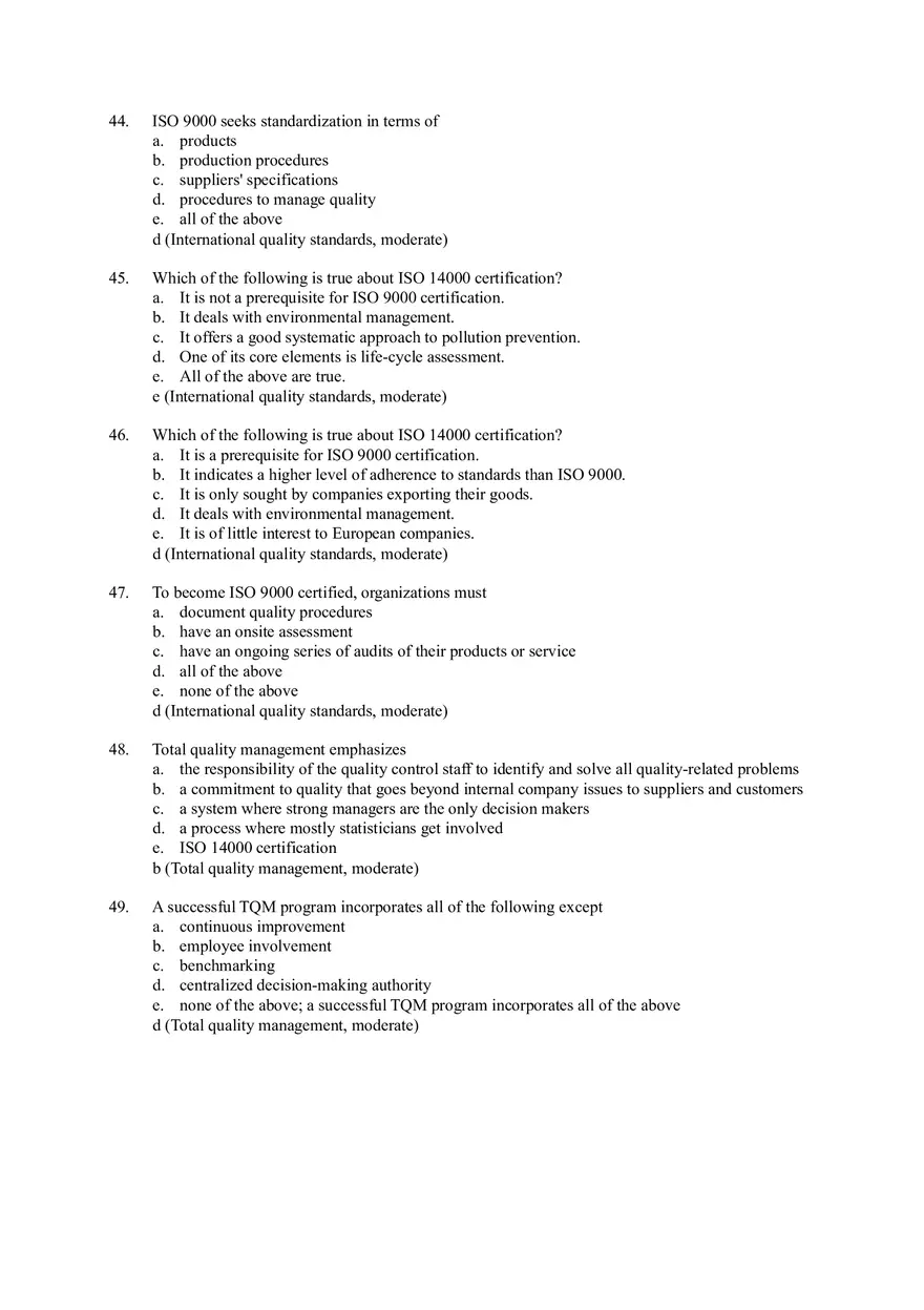 Managing Quality and Short Answers - Page 15