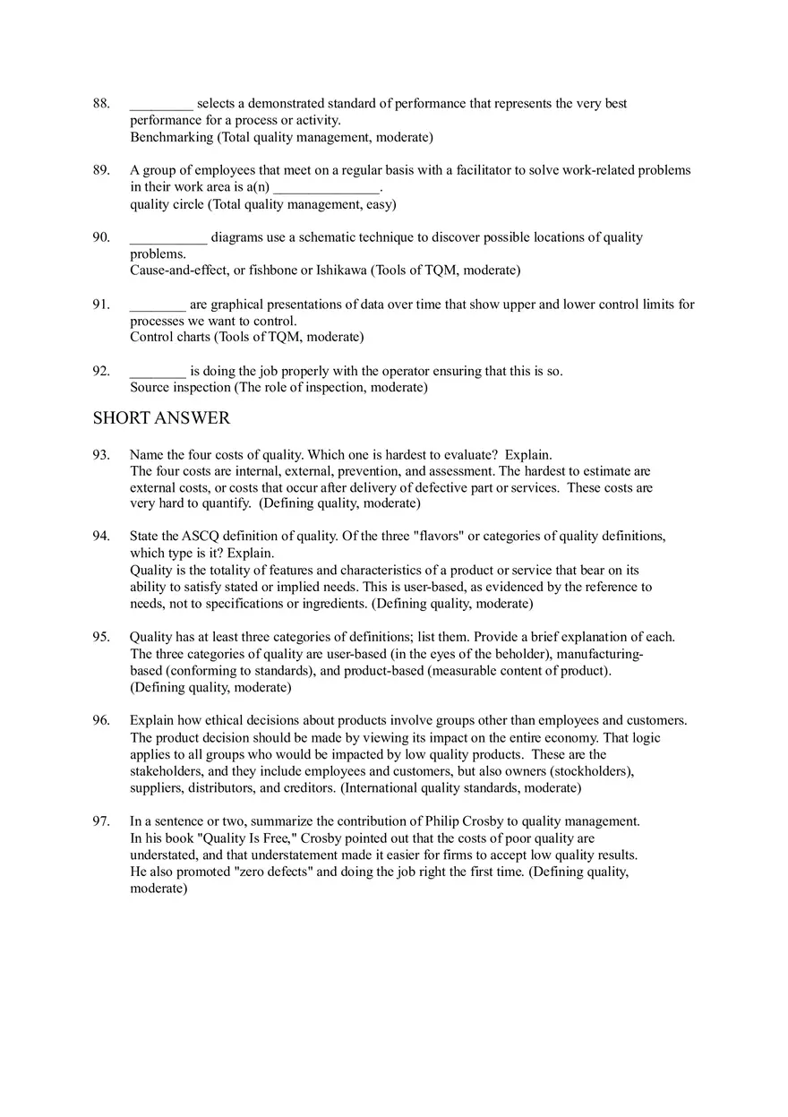 Managing Quality and Short Answers - Page 5