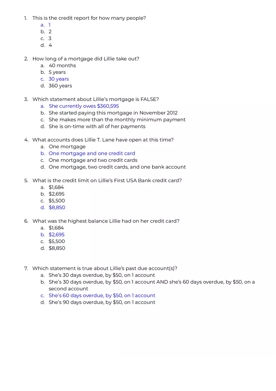 Fine Print Credit Report - Page 1