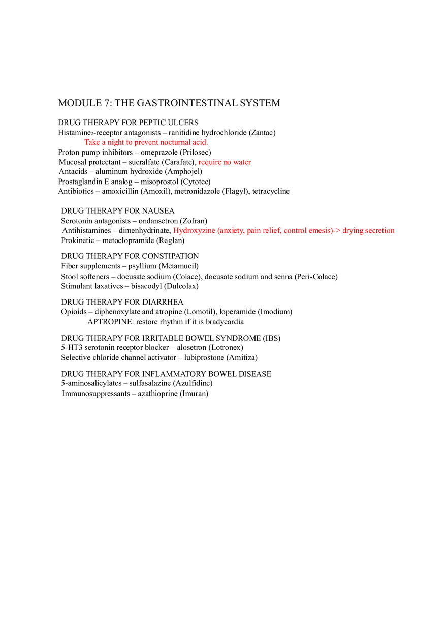 Module 7 The Gastrointestinal System - Page 1
