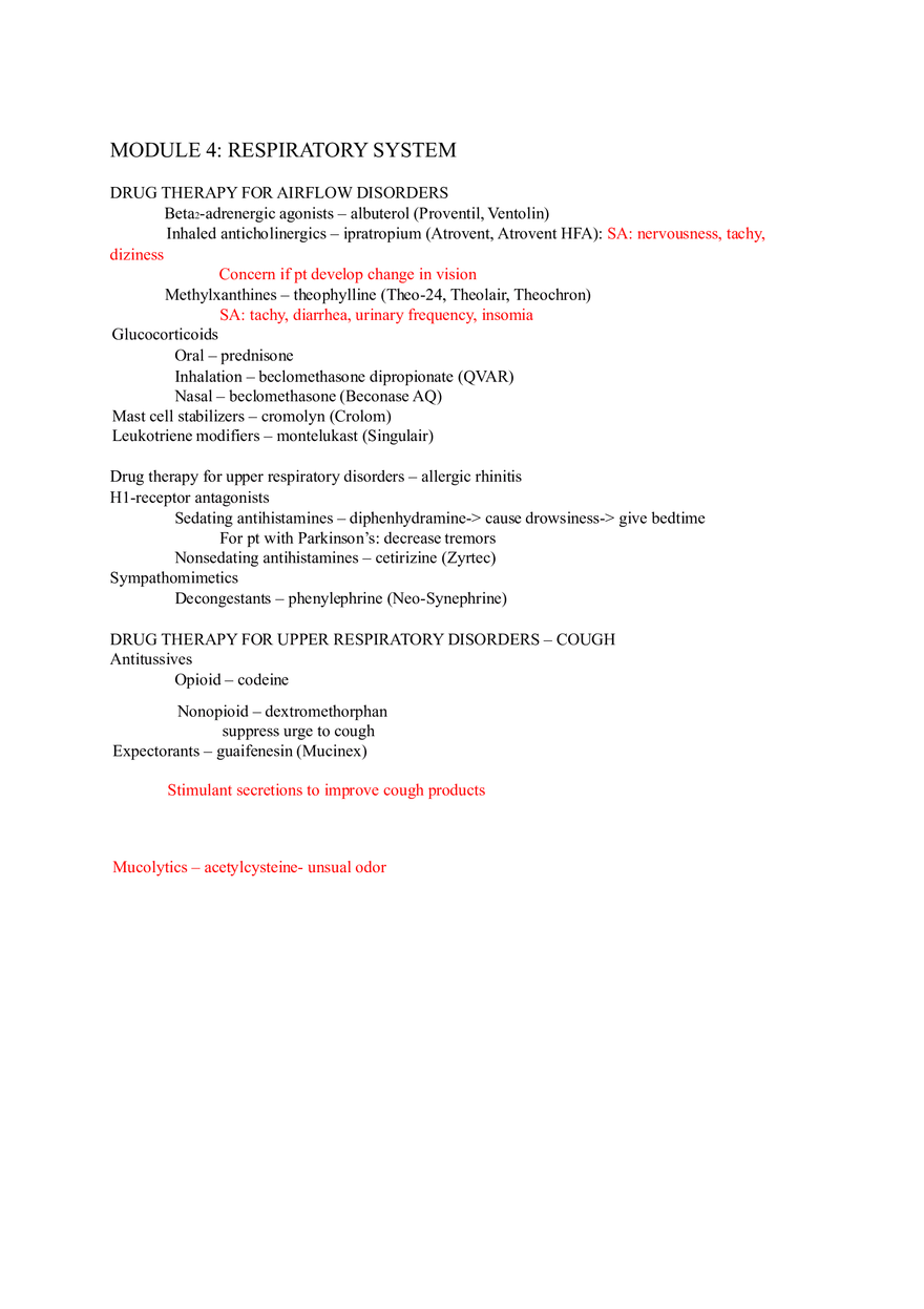 Module 4 Respiratory System - Page 1