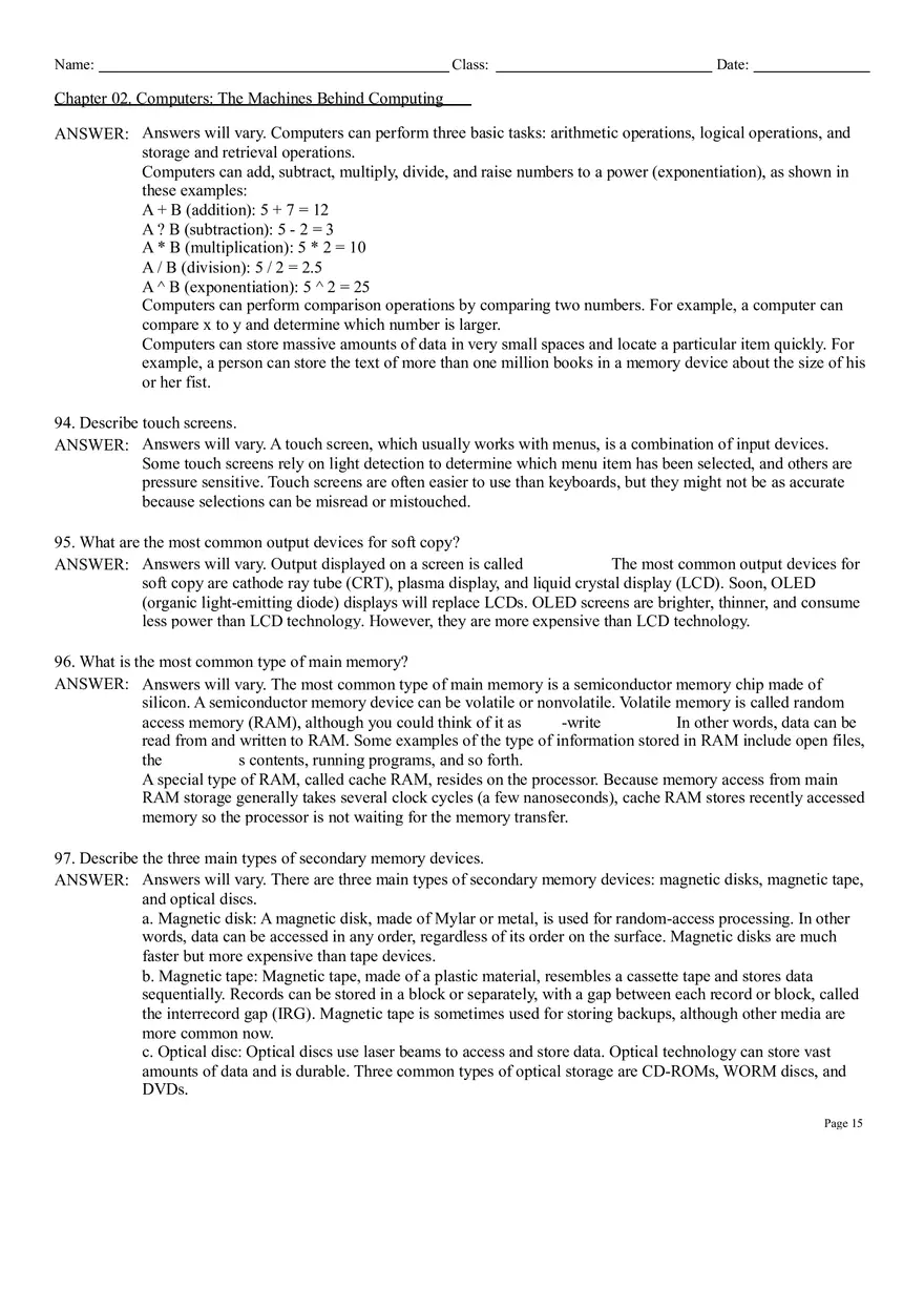Computers The Machines Behind Computing Test Bank - Page 7
