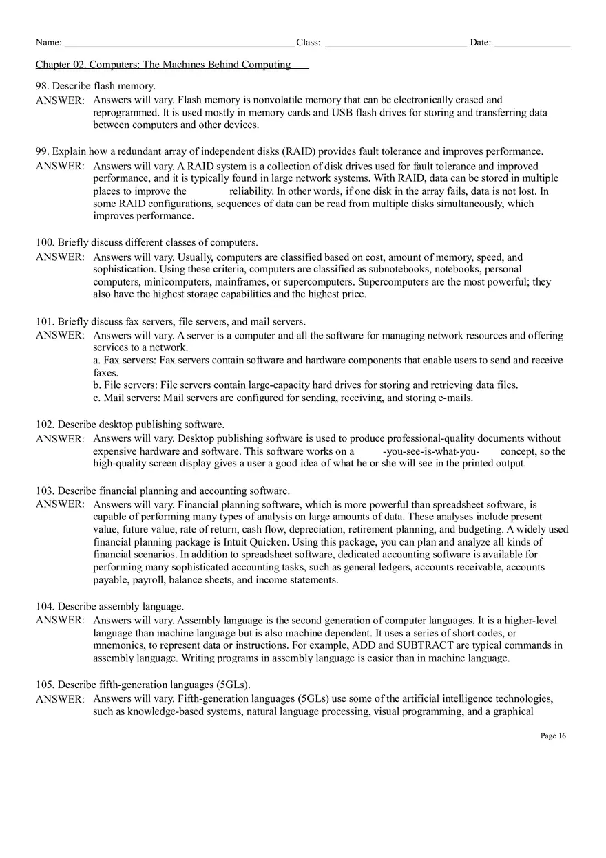Computers The Machines Behind Computing Test Bank - Page 8