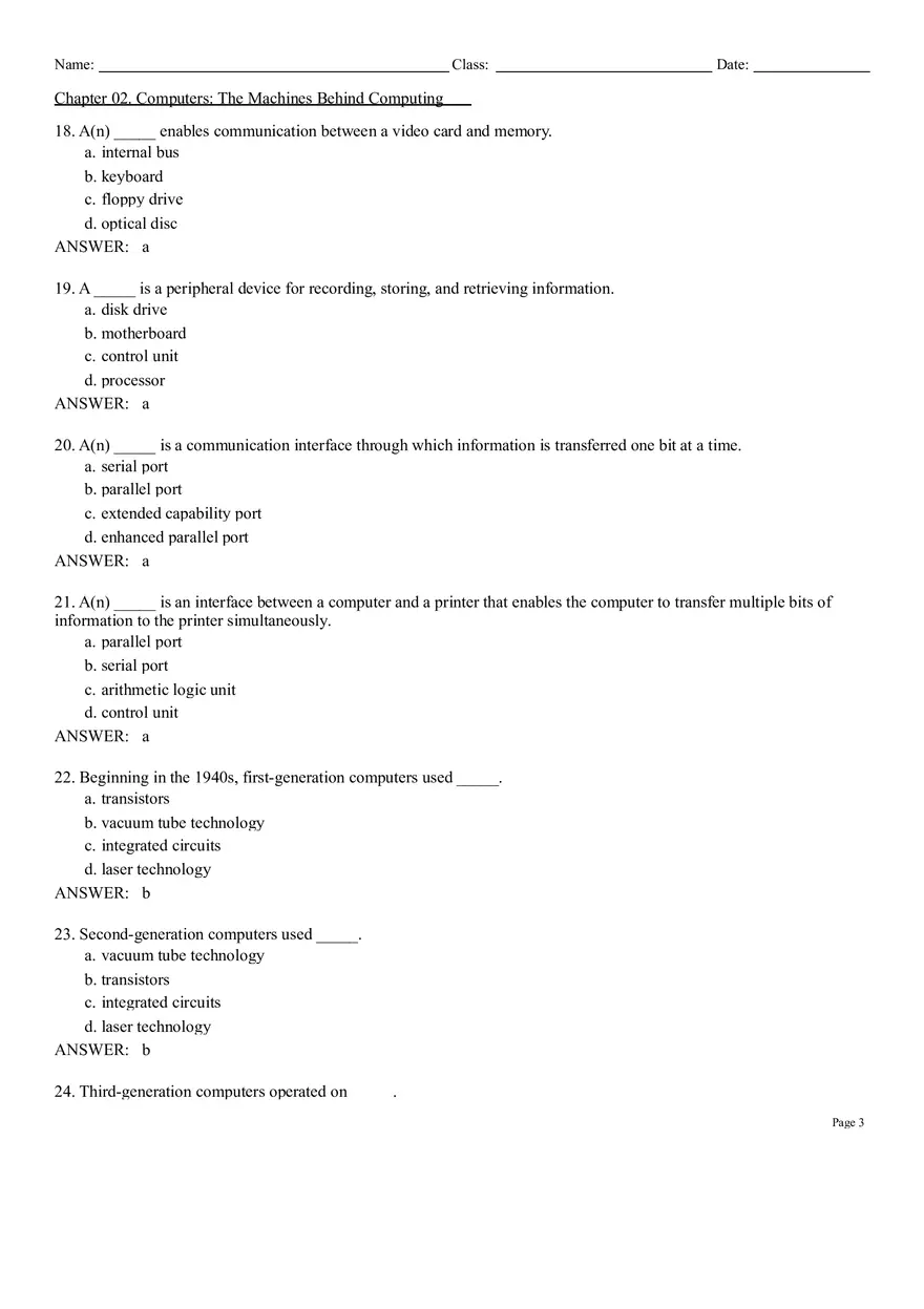 Computers The Machines Behind Computing Test Bank - Page 10
