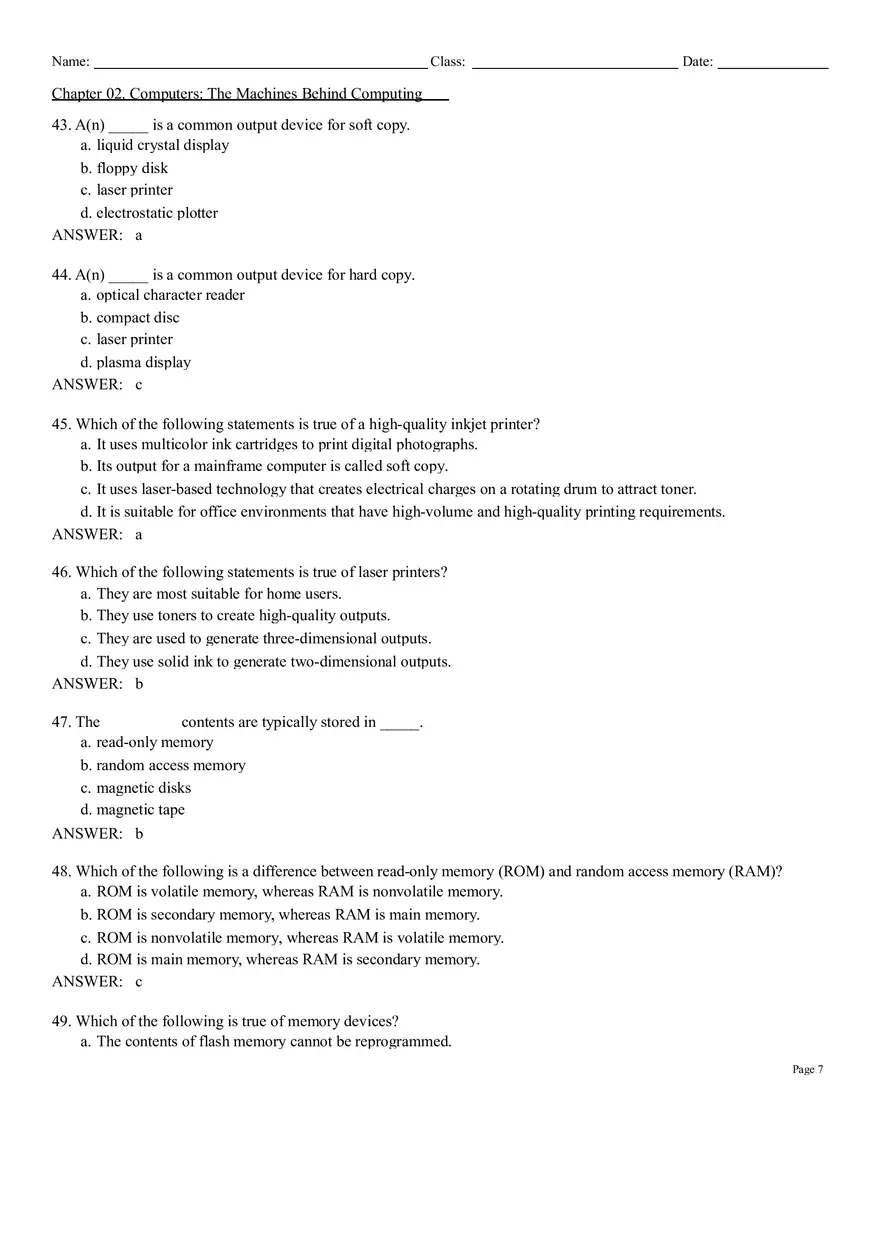 Computers The Machines Behind Computing Test Bank - Page 14