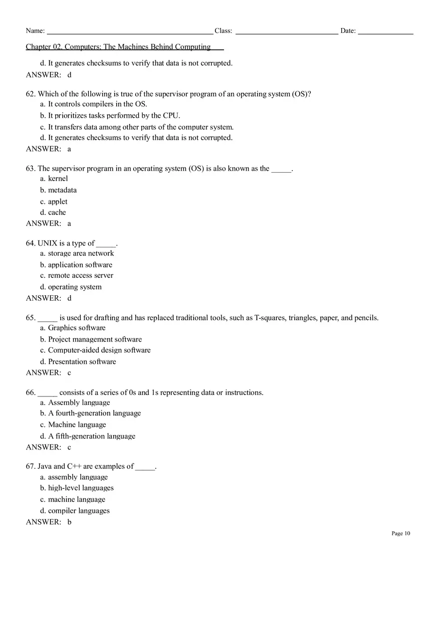 Computers The Machines Behind Computing Test Bank - Page 17