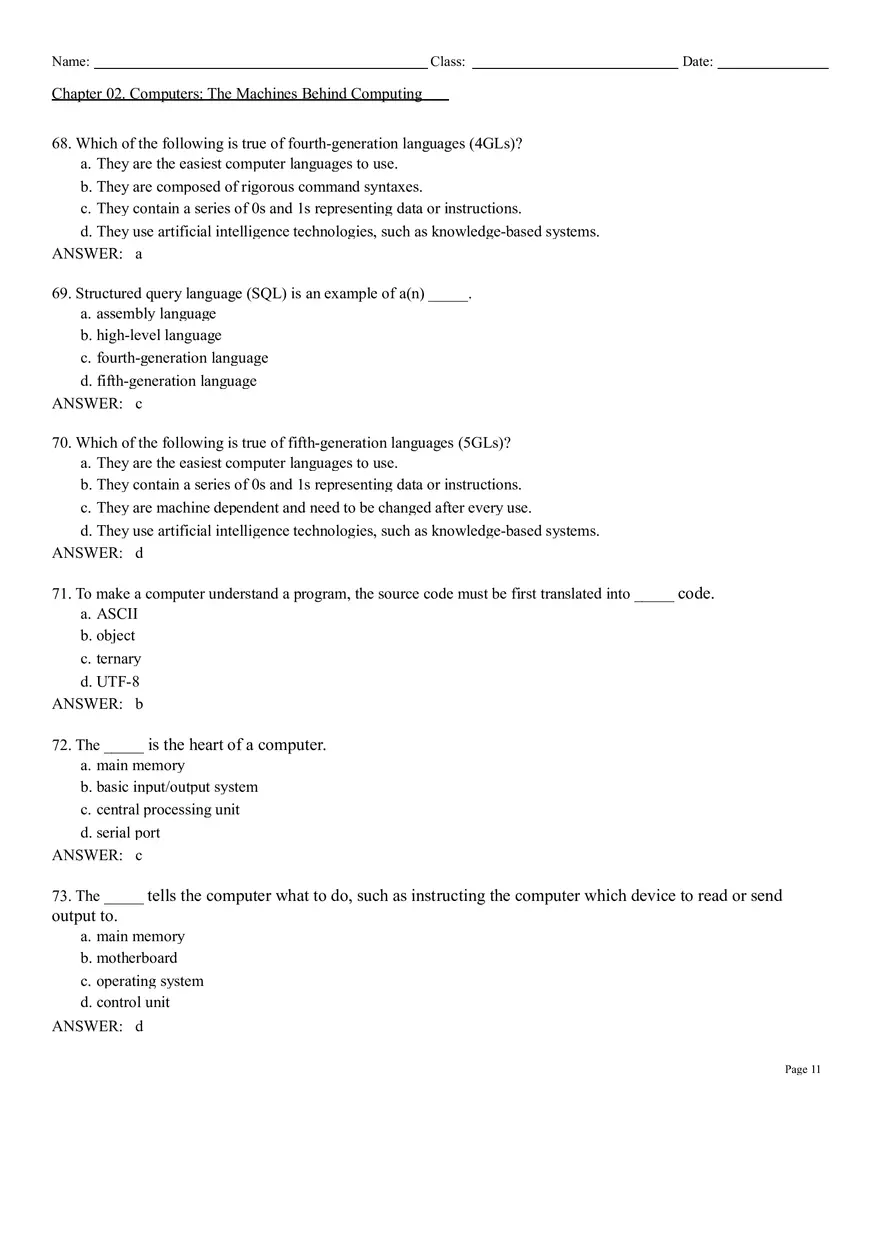 Computers The Machines Behind Computing Test Bank - Page 3