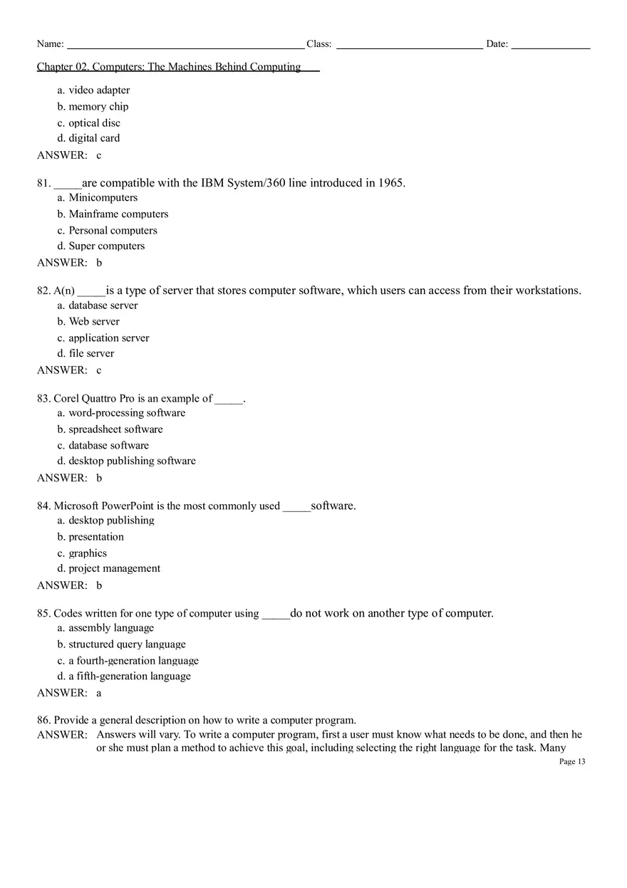 Computers The Machines Behind Computing Test Bank - Page 5