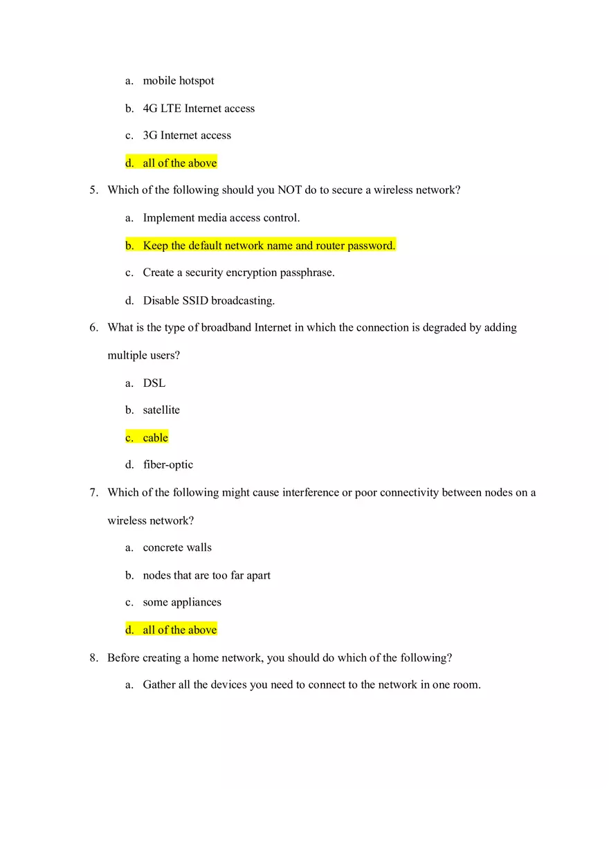 Which of the Following Would Not Be a Benefit of Networking Computers - Page 2