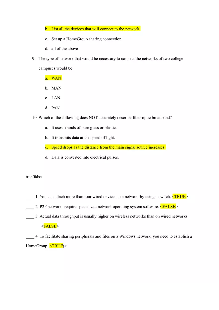 Which of the Following Would Not Be a Benefit of Networking Computers - Page 3