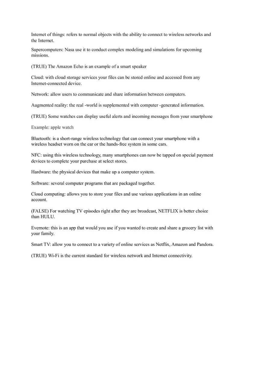Introduction to Computer Information: Practice for Quiz 1 - Page 2