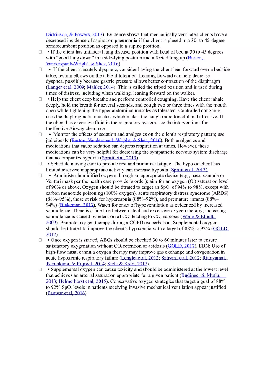 Nursing Interventions for Impaired Gas Exchange - Page 3