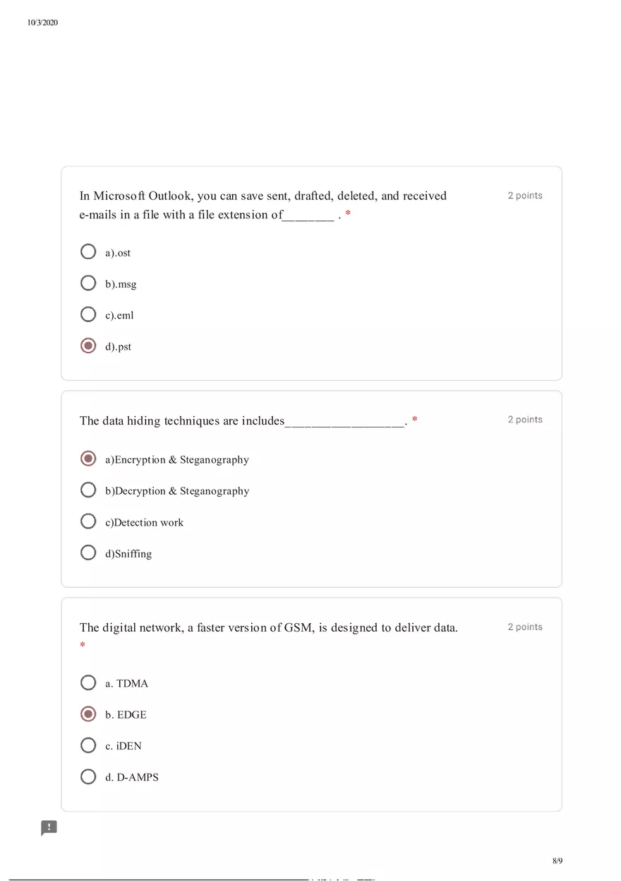 Network Exam 2020 - Page 8