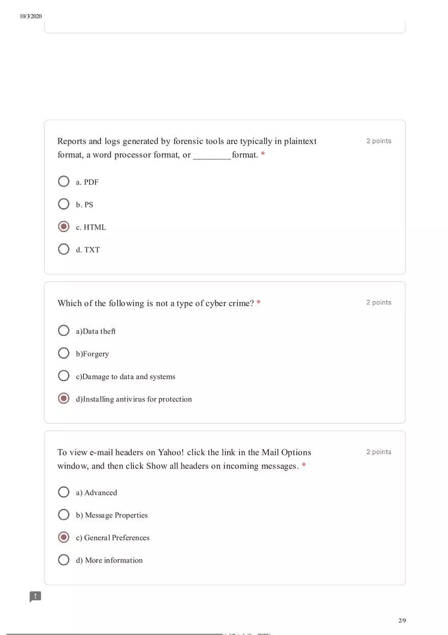 Network Exam 2020 - Page 2