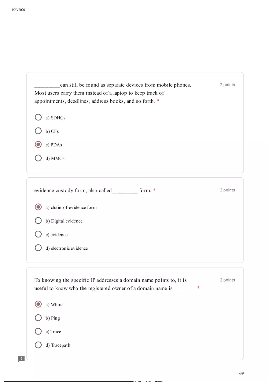 Network Exam 2020 - Page 6