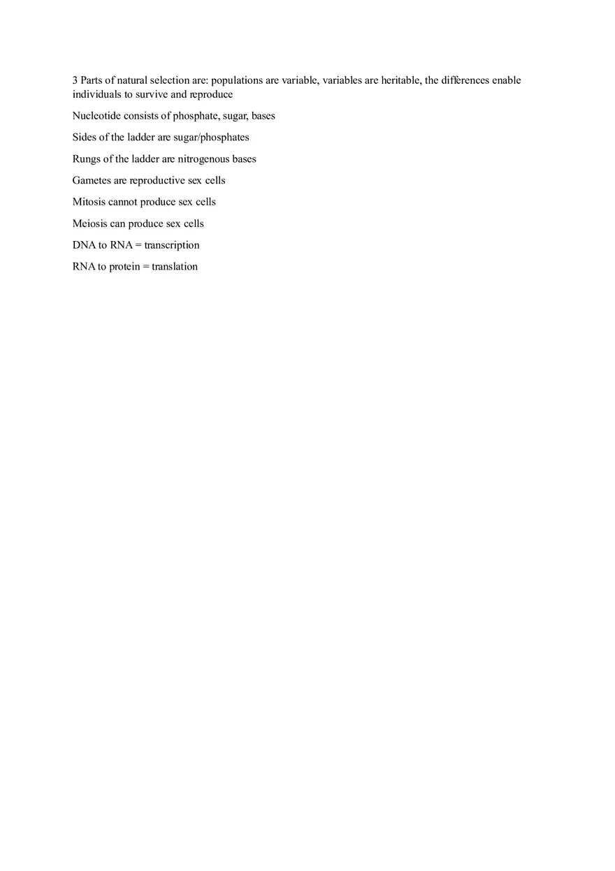 3 Parts of Natural Selection Answers - Page 2
