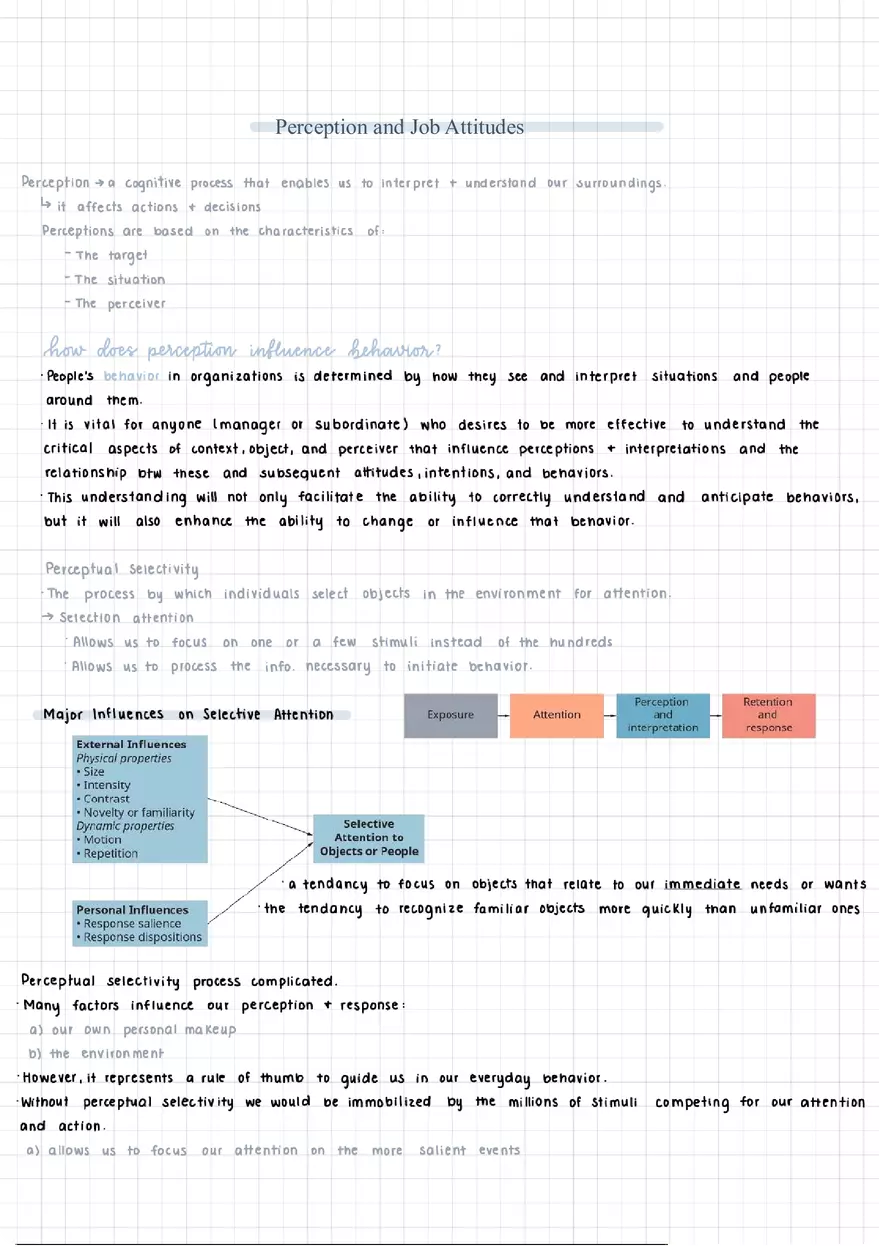 Organizational Behavior Perception and Job Attitudes - Page 1