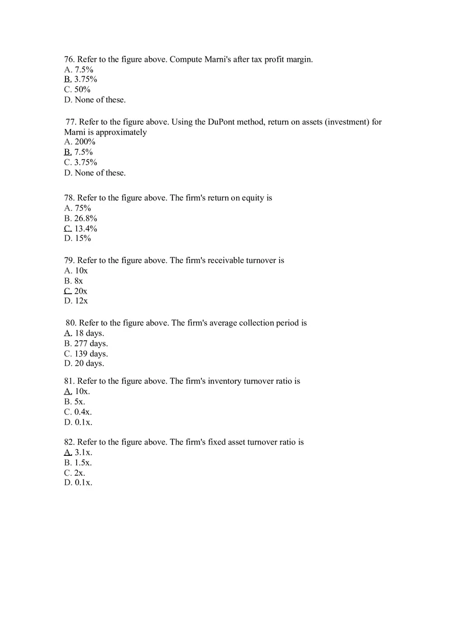 Practice Questions for Finance Chapter 3-4 - Page 7