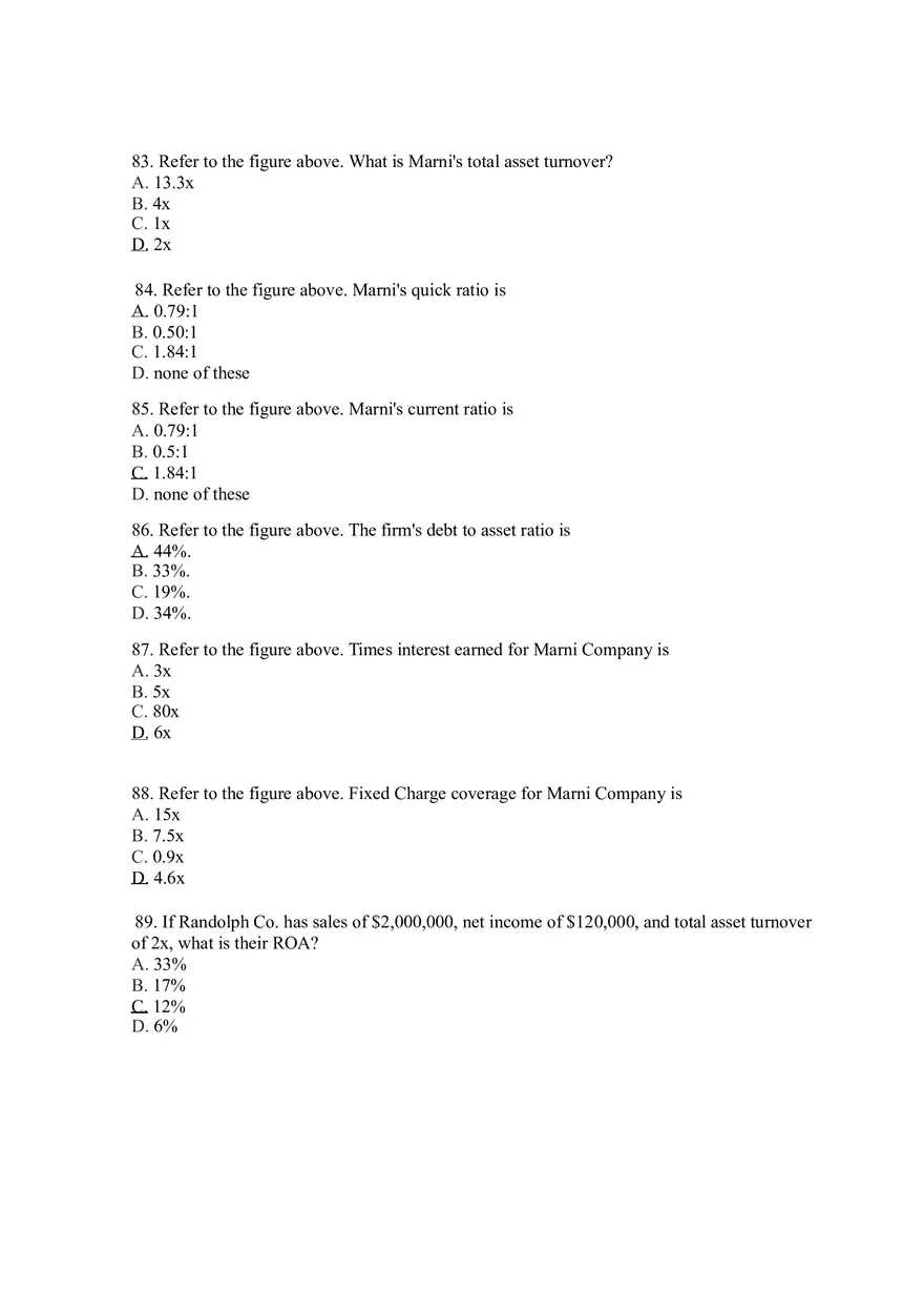 Practice Questions for Finance Chapter 3-4 - Page 8
