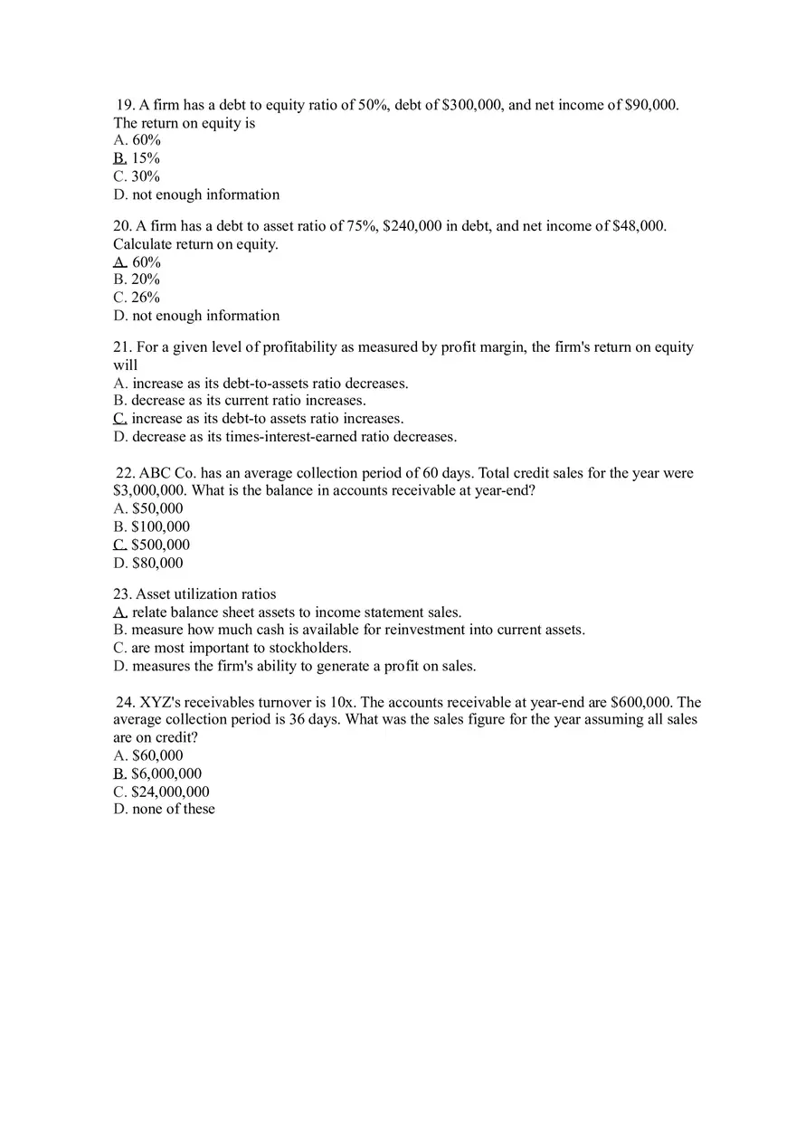 Practice Questions for Finance Chapter 3-4 - Page 12