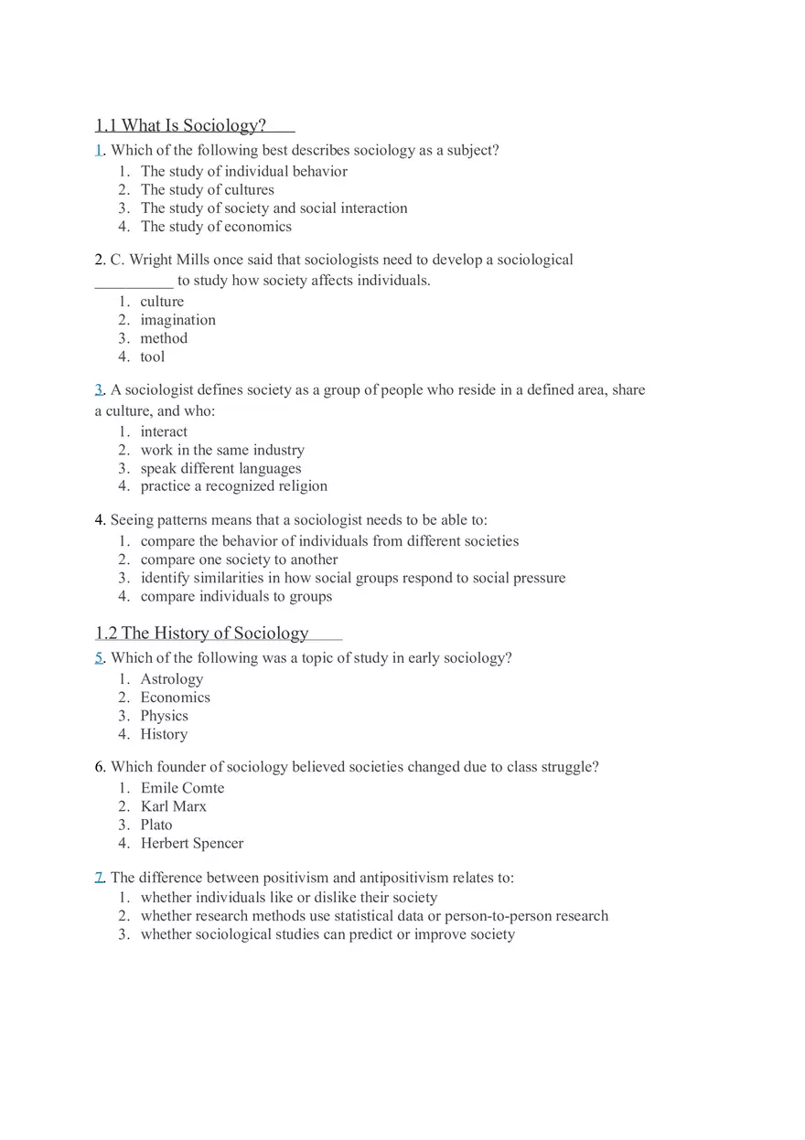 What is Sociology Answers - Page 1