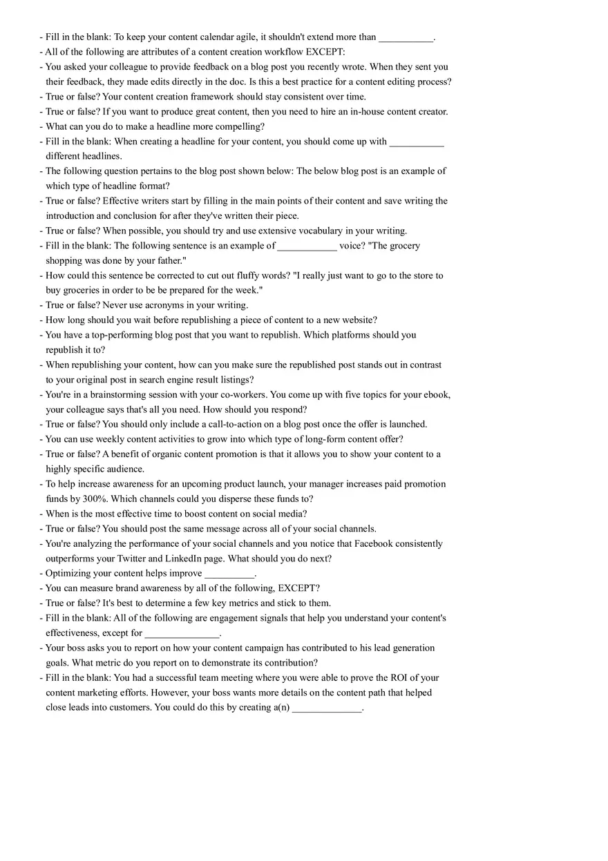 Content Marketing Questions - Page 2