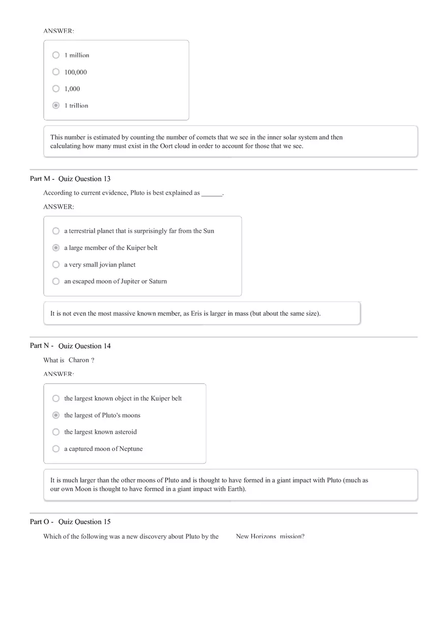 Asteroids and Comets Answers - Page 5