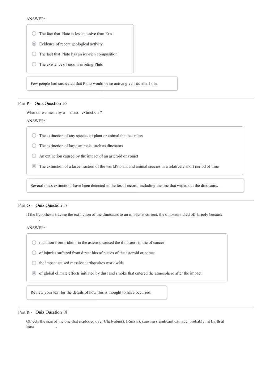 Asteroids and Comets Answers - Page 6
