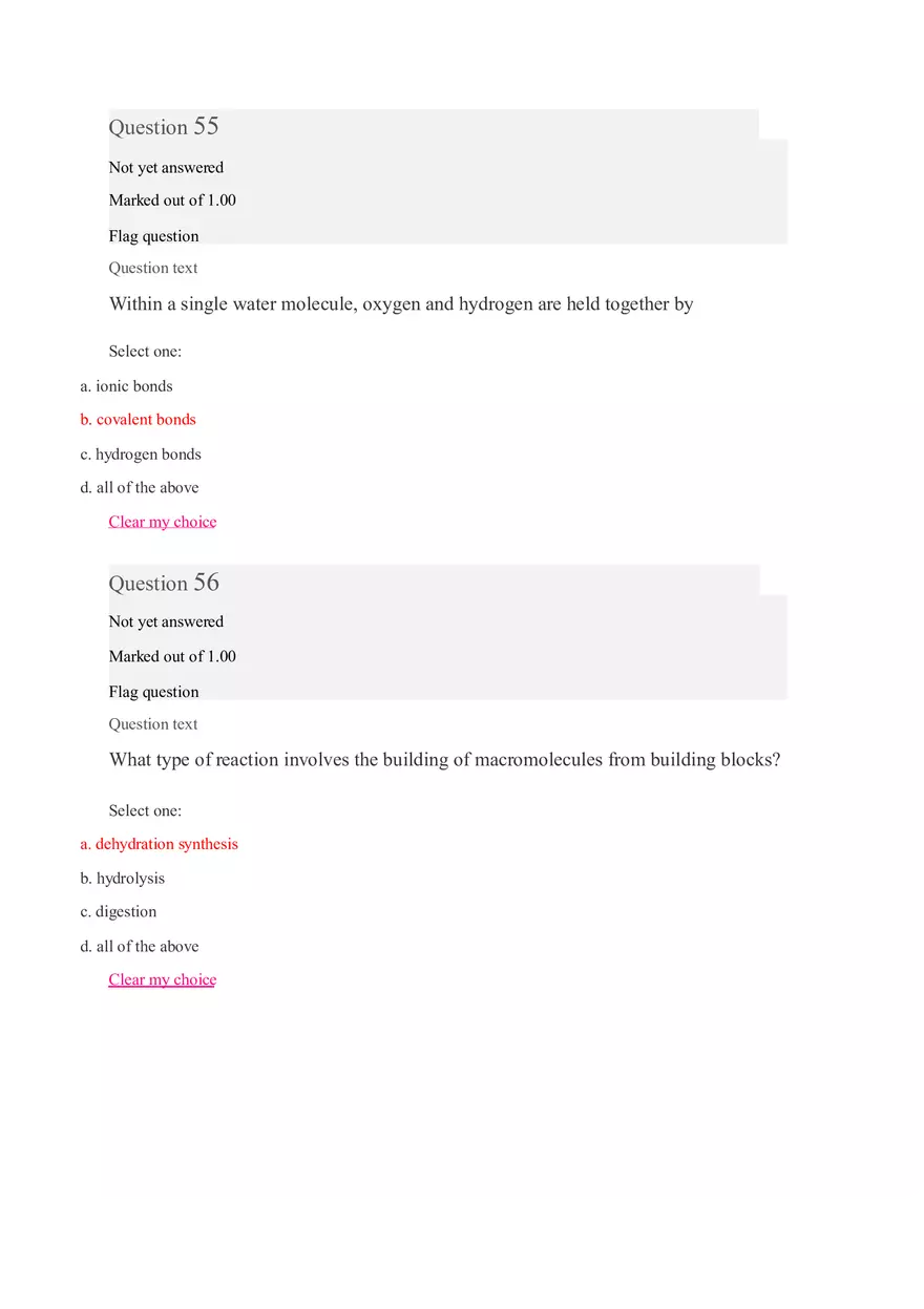 Quiz Unit 9 Introduction to Biology Part 3 - Page 8