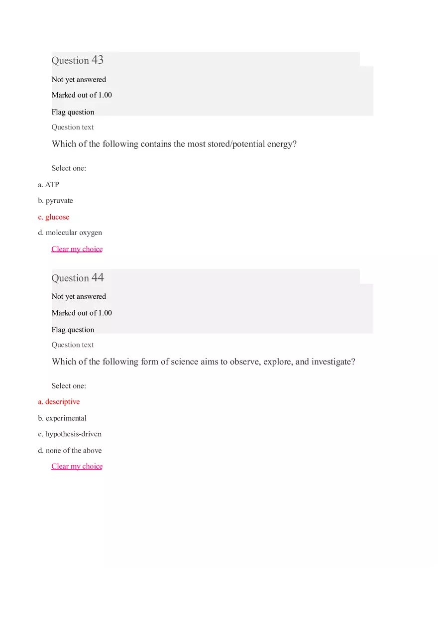 Quiz Unit 9 Introduction to Biology Part 3 - Page 2