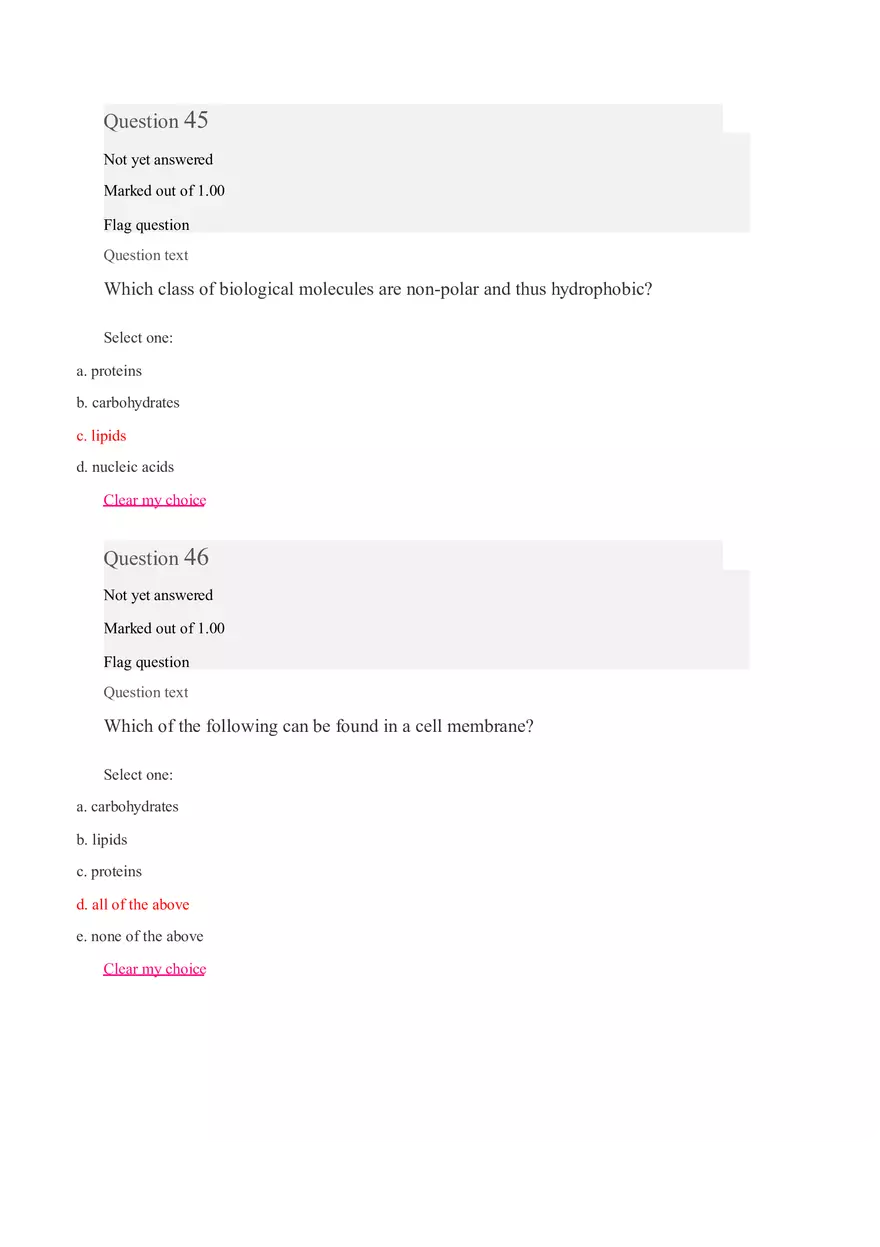 Quiz Unit 9 Introduction to Biology Part 3 - Page 3