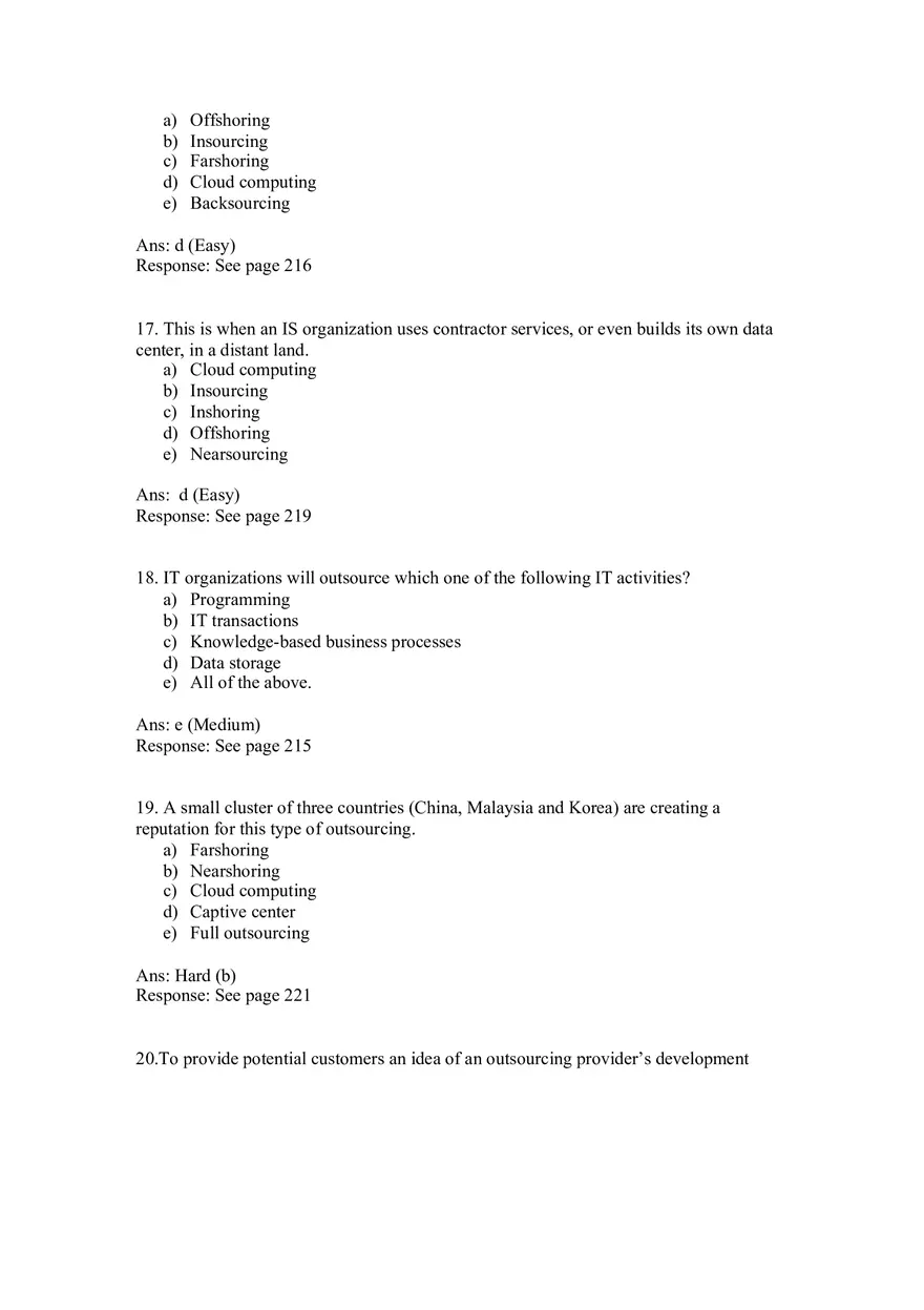 Chapter 10 Information Systems Sourcing - Page 7