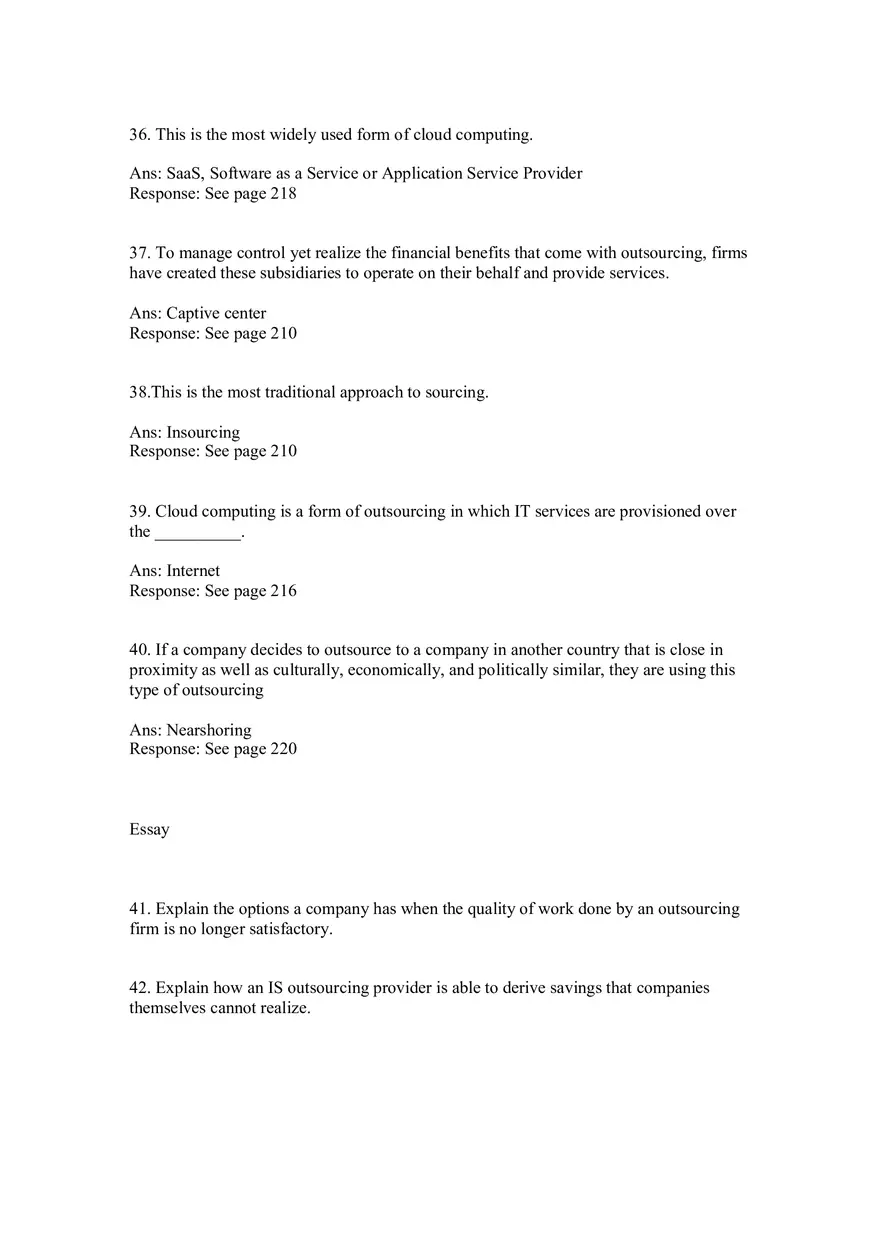 Chapter 10 Information Systems Sourcing - Page 11